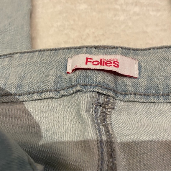 Blugirl Folies Distressed Light Denim Size 26 - Picture 8 of 11